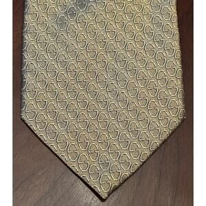 Lamberti Gold 100% Silk Men’s Neck Tie Made In Italy